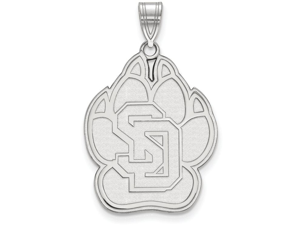 LogoArt Sterling Silver University Of South Dakota XL Pendant Necklace