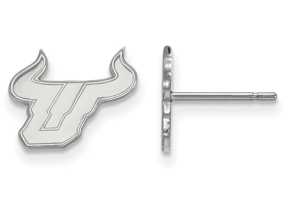 LogoArt Sterling Silver University Of South Florida Xs Post Earrings