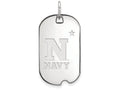 LogoArt Sterling Silver Navy Small Dog Tag Pendant Necklace