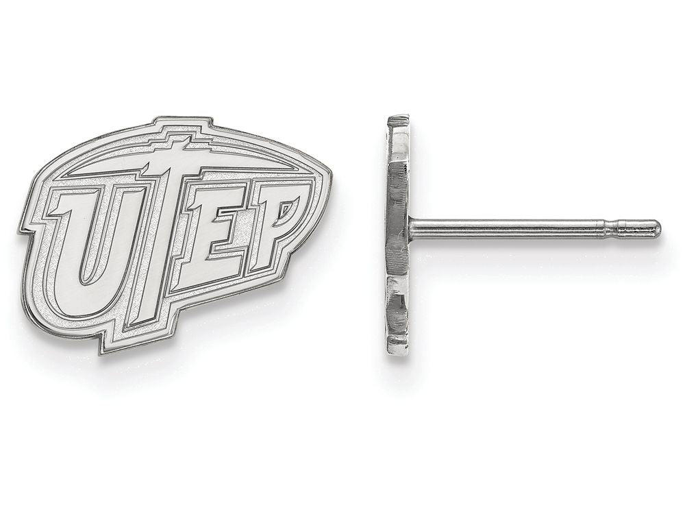 LogoArt Sterling Silver The University Of Texas At El Paso Xs Post Earrings