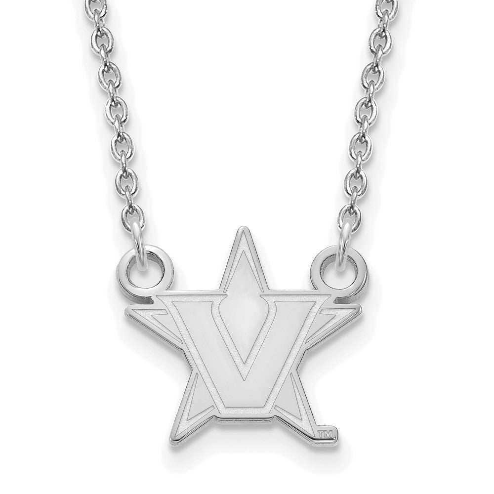 LogoArt Sterling Silver Vanderbilt University Small Pendant Necklace