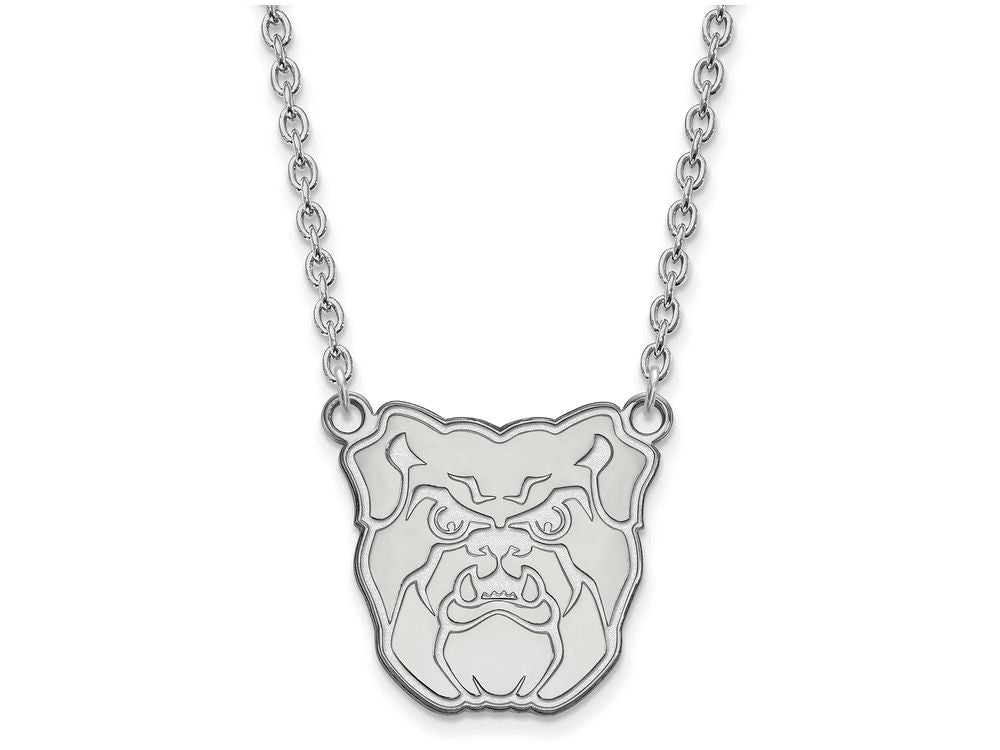 LogoArt Sterling Silver Butler University Large Pendant Necklace