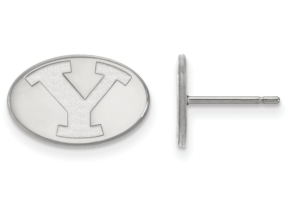 LogoArt Sterling Silver Brigham Young University Xs Post Earrings