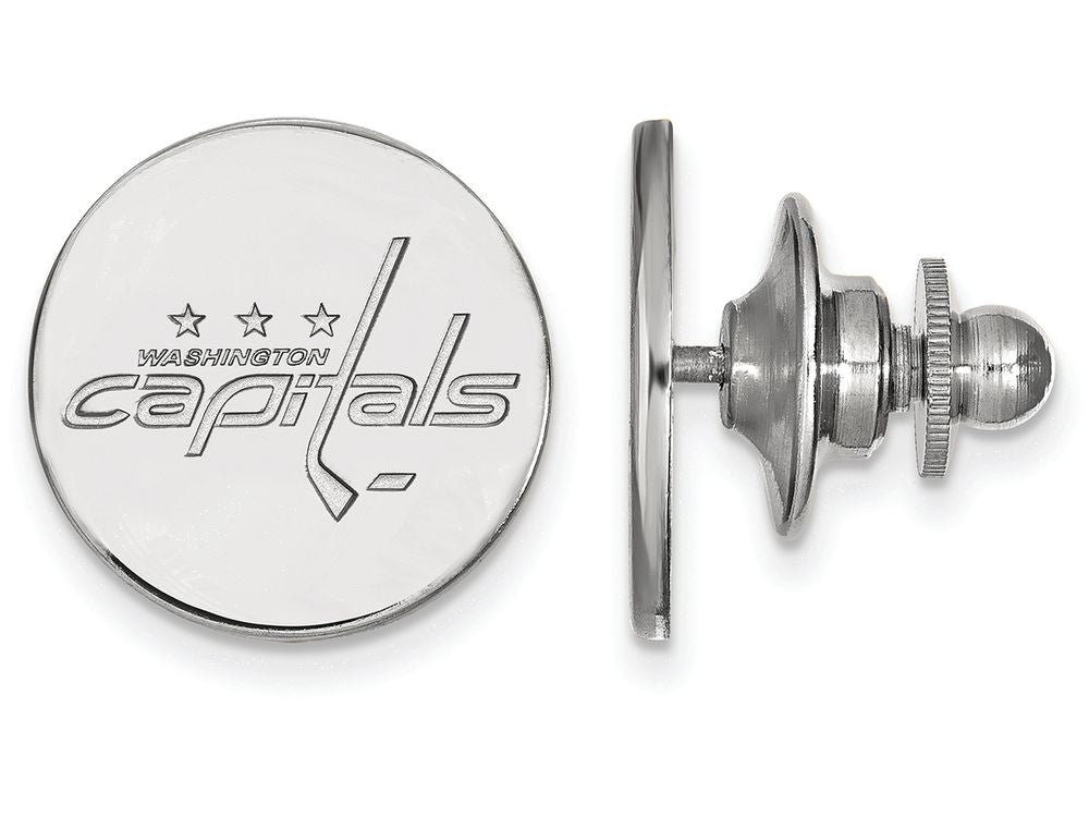 LogoArt Sterling Silver Washington Capitals Lapel Pin