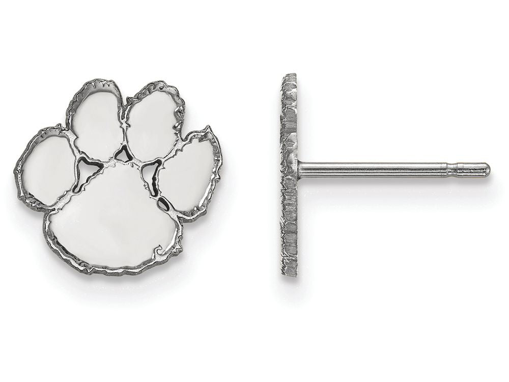 LogoArt Sterling Silver Clemson University Xs Post Earrings