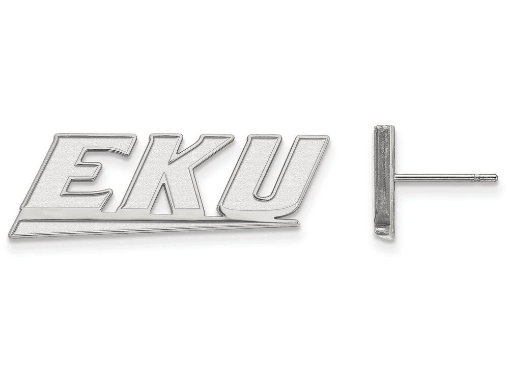 LogoArt Sterling Silver Eastern Kentucky University Small Post Earrings