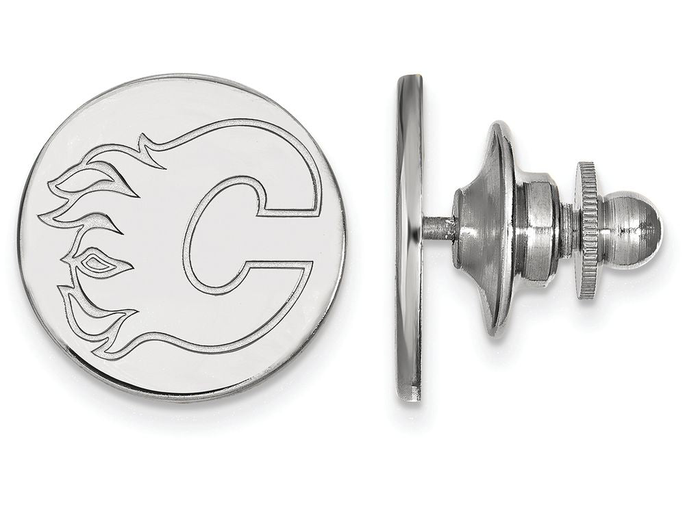 LogoArt Sterling Silver Calgary Flames Lapel Pin