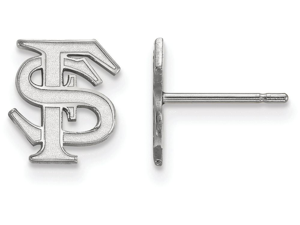 LogoArt Sterling Silver Florida State University Xs Post Earrings