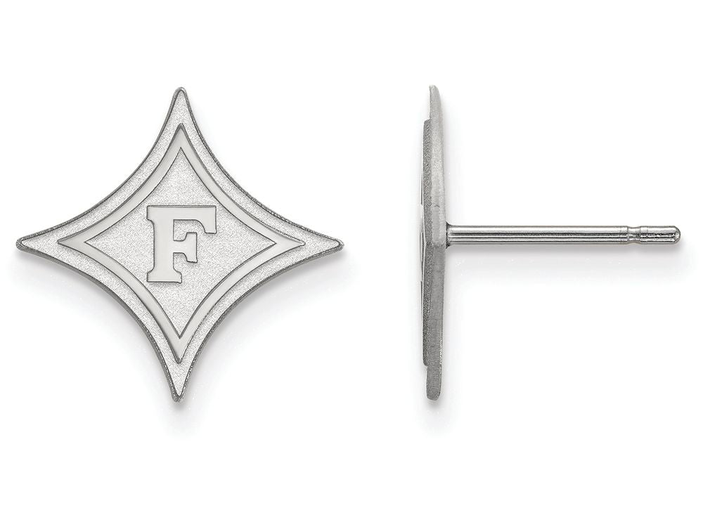 LogoArt Sterling Silver Furman University Small Post Earrings