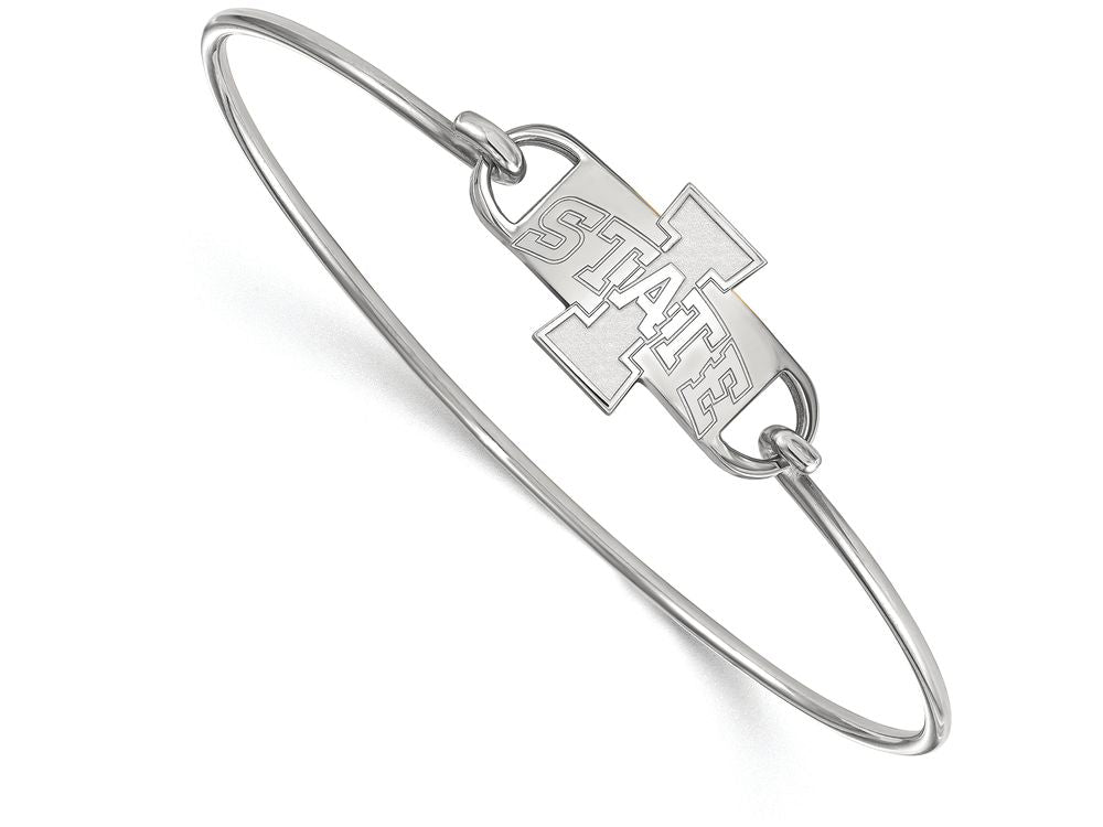 LogoArt Sterling Silver Iowa State University Small Ctr Wire Bangle