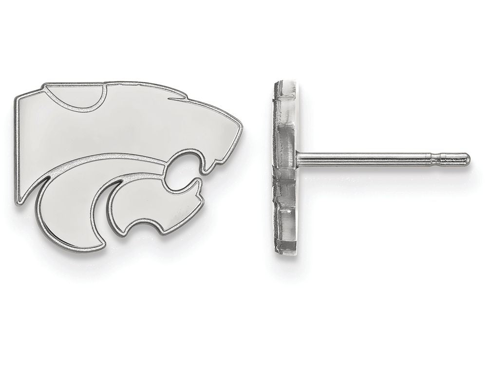 LogoArt Sterling Silver Kansas State University Xs Post Earrings