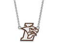 LogoArt Sterling Silver Lehigh University Large Enamel Pendant Necklace