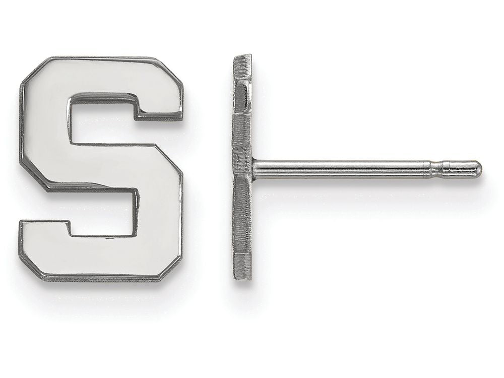 LogoArt Sterling Silver Michigan State University Xs Post Earrings