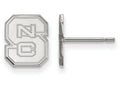 LogoArt Sterling Silver North Carolina State University Xs Post Earrings