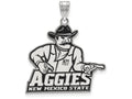 LogoArt Sterling Silver New Mexico State University XL Enamel Pendant Necklace