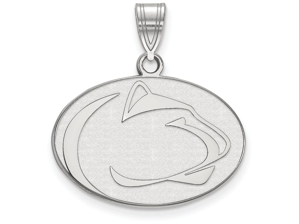 LogoArt Sterling Silver Penn State University Medium Pendant Necklace