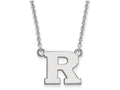 LogoArt Sterling Silver Rutgers Small Pendant Necklace