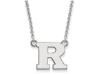 LogoArt Sterling Silver Rutgers Small Pendant Necklace