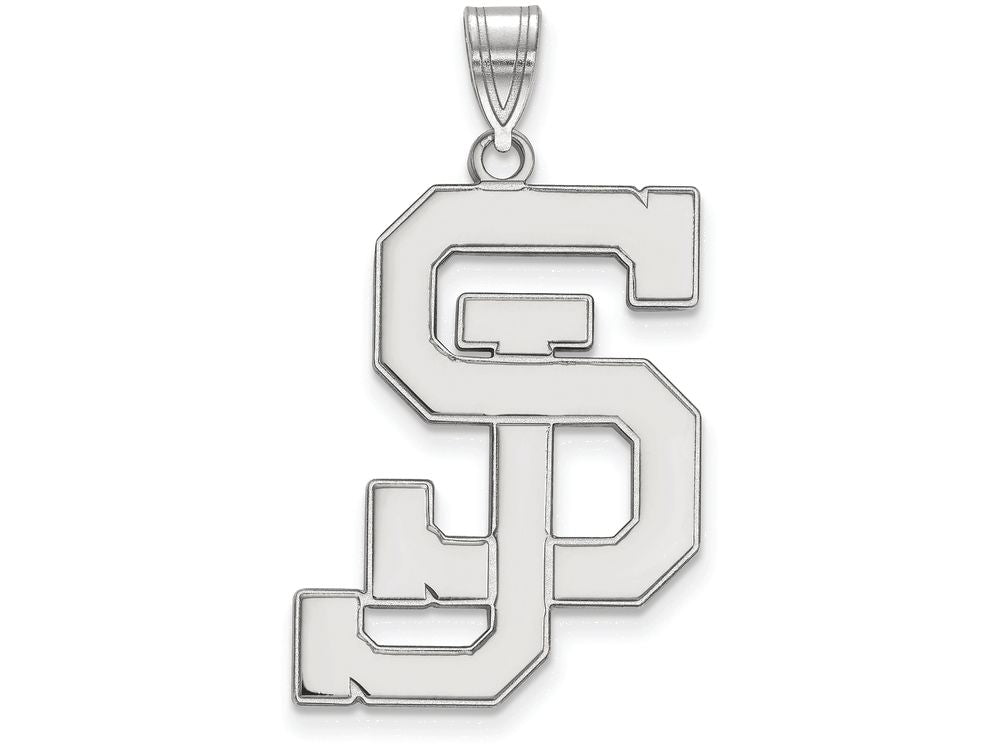 LogoArt Sterling Silver San Jose State University XL Pendant Necklace