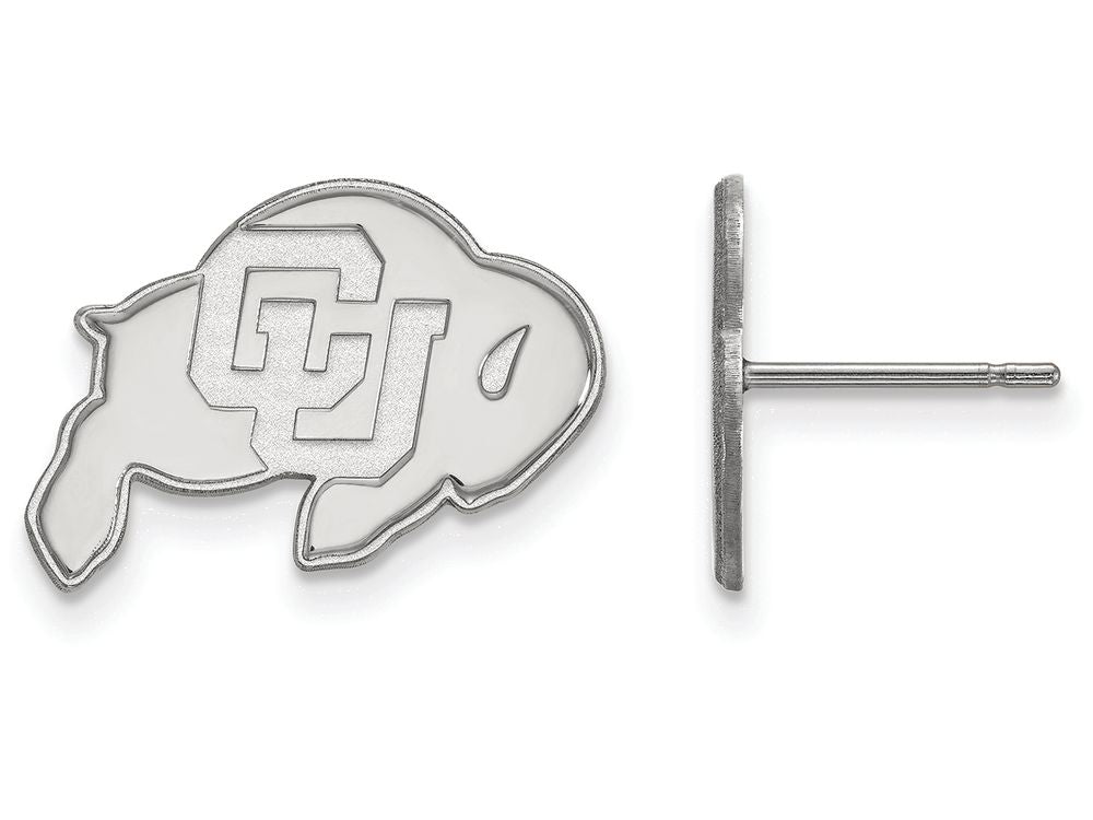 LogoArt Sterling Silver University Of Colorado Small Post Earrings