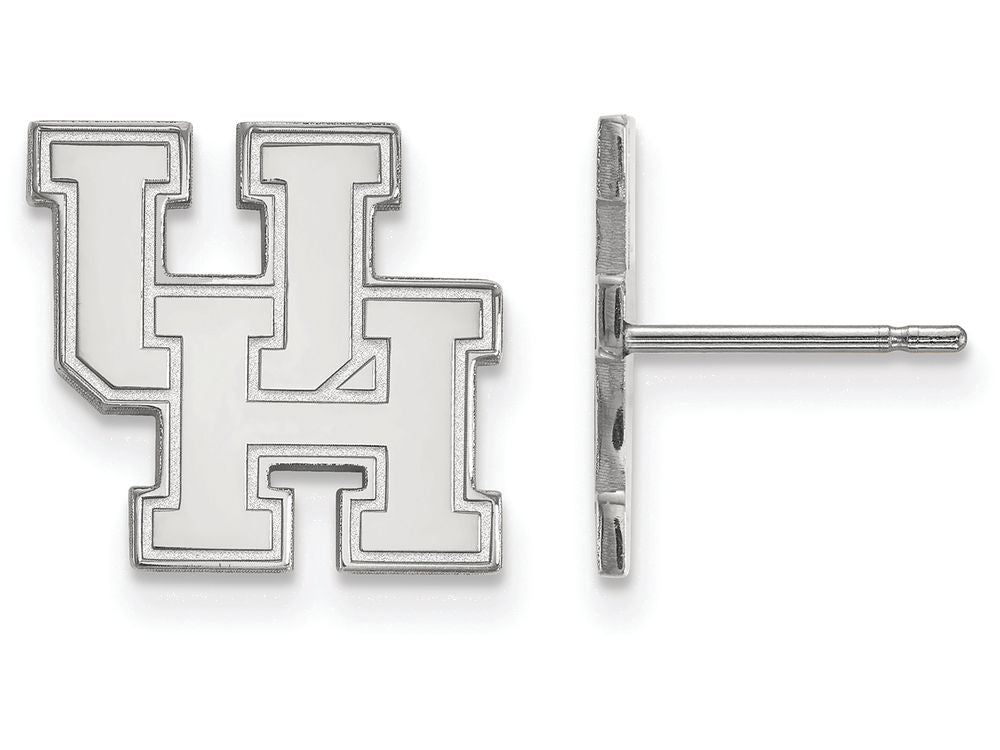LogoArt Sterling Silver University Of Houston Small Post Earrings