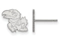 LogoArt Sterling Silver University Of Kansas Xs Post Earrings