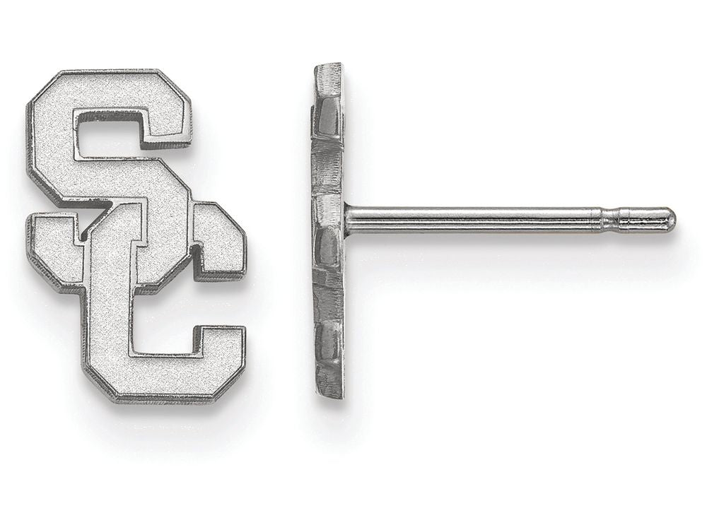 Logoart 925 Sterling Silver University Of Southern California Extra Small Post Earrings