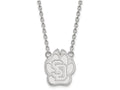 LogoArt Sterling Silver University Of South Dakota Large Pendant Necklace