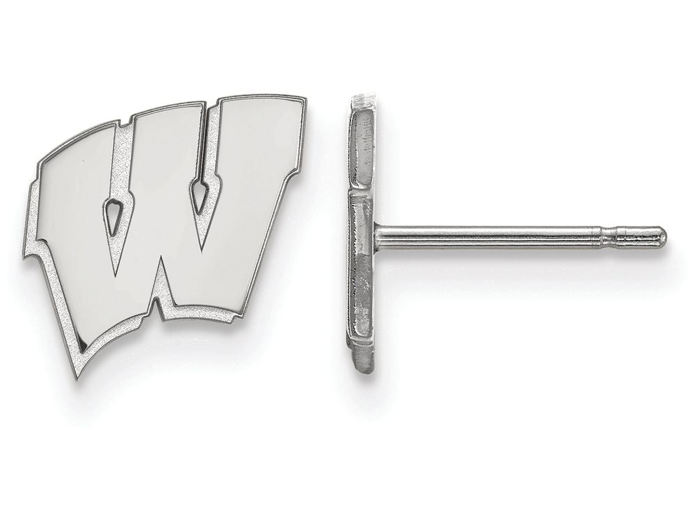 LogoArt Sterling Silver University Of Wisconsin Xs Post Earrings