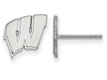 LogoArt Sterling Silver University Of Wisconsin Xs Post Earrings