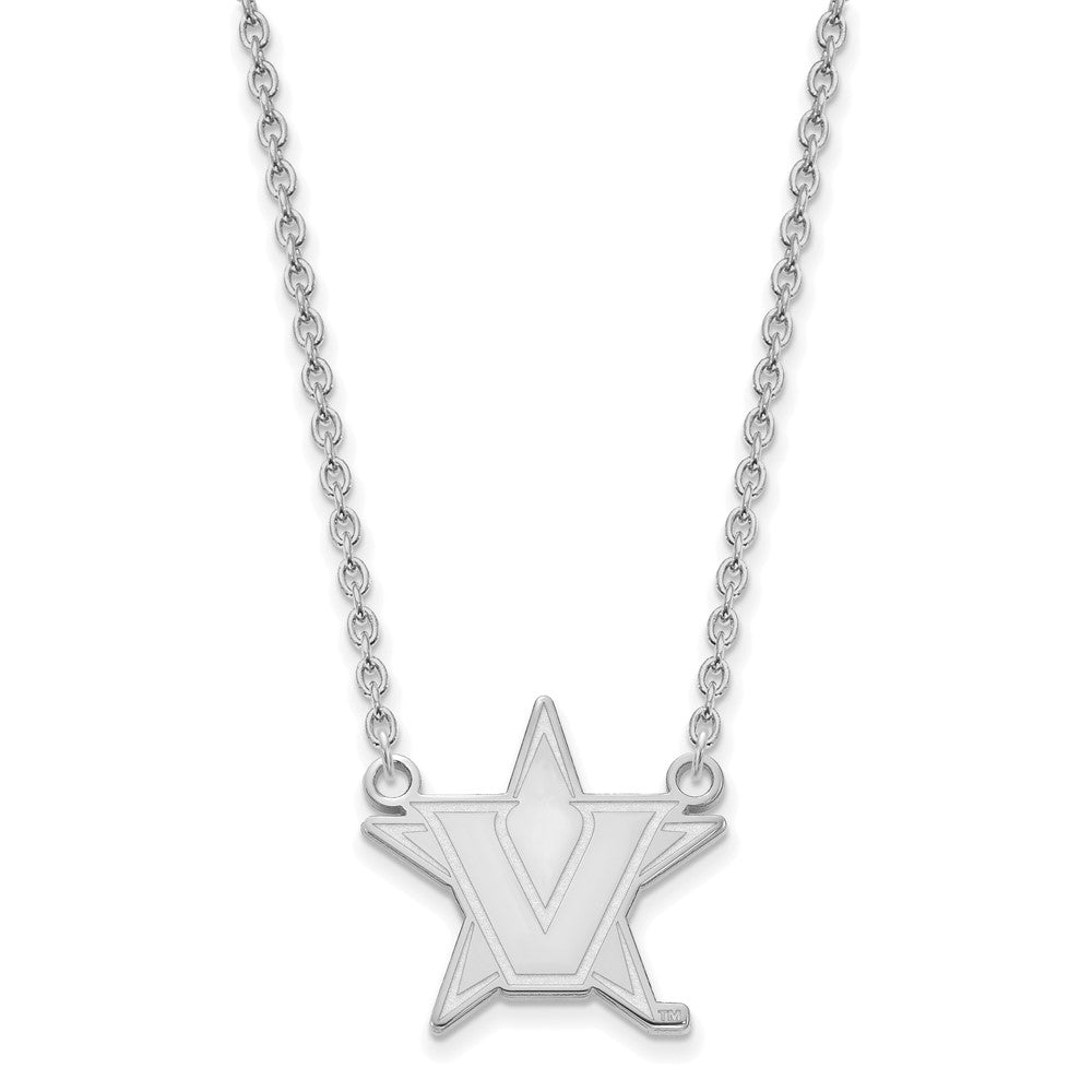 LogoArt Sterling Silver Vanderbilt University Large Pendant Necklace