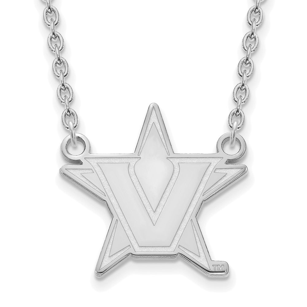 LogoArt Sterling Silver Vanderbilt University Large Pendant Necklace