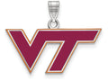 Logoart 925 Sterling Silver Virginia Tech Medium Enamel Pendant