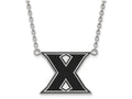 LogoArt Sterling Silver Xavier University Large Enameled Pendant Necklace