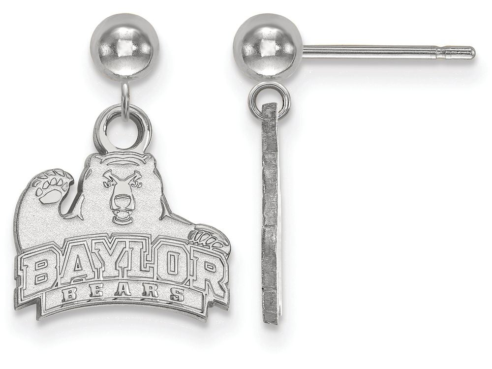 LogoArt Sterling Silver Baylor University Earrings Dangle Ball