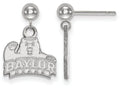 LogoArt Sterling Silver Baylor University Earrings Dangle Ball