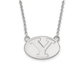 LogoArt Sterling Silver Brigham Young University Small Pendant Necklace