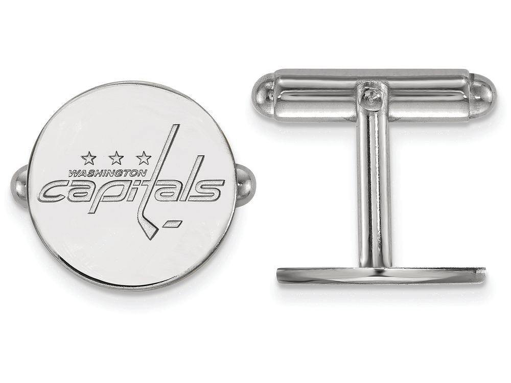 LogoArt Sterling Silver Washington Capitals Cuff Links