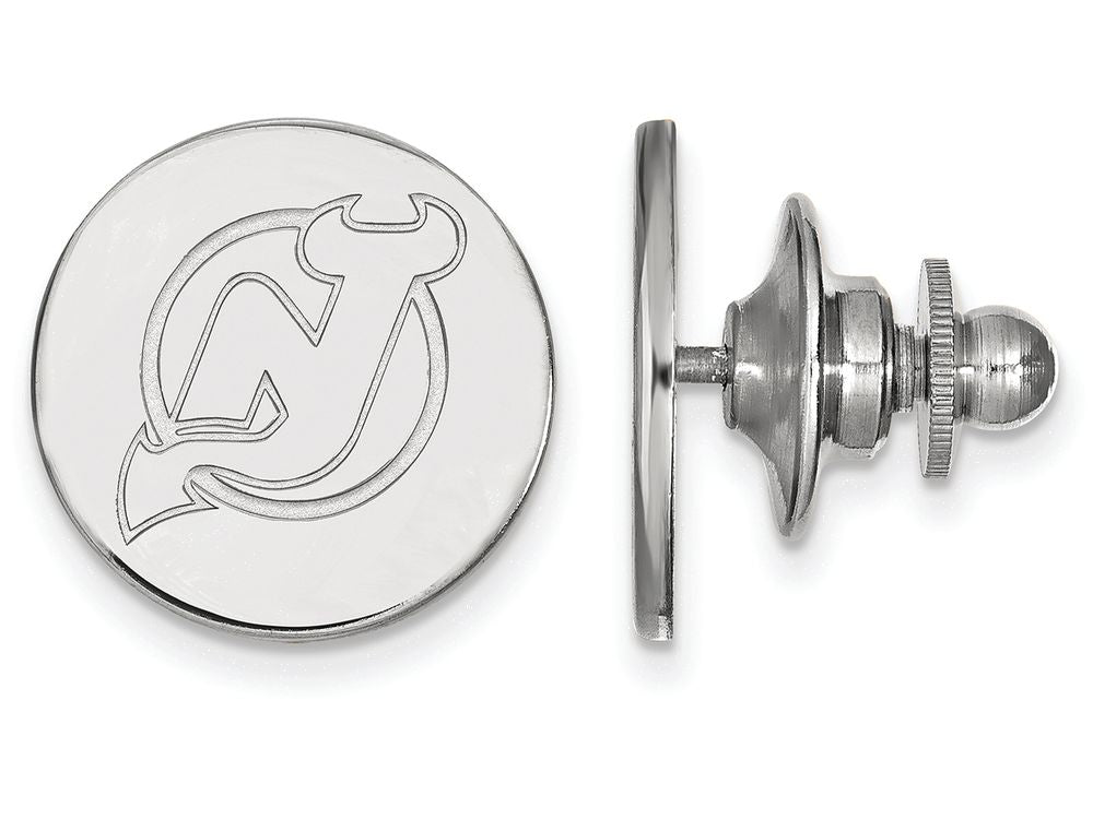 LogoArt Sterling Silver New Jersey Devils Lapel Pin