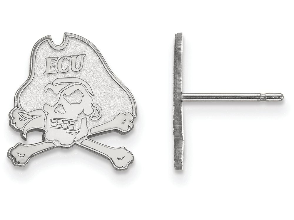 LogoArt Sterling Silver East Carolina University Small Post Earrings