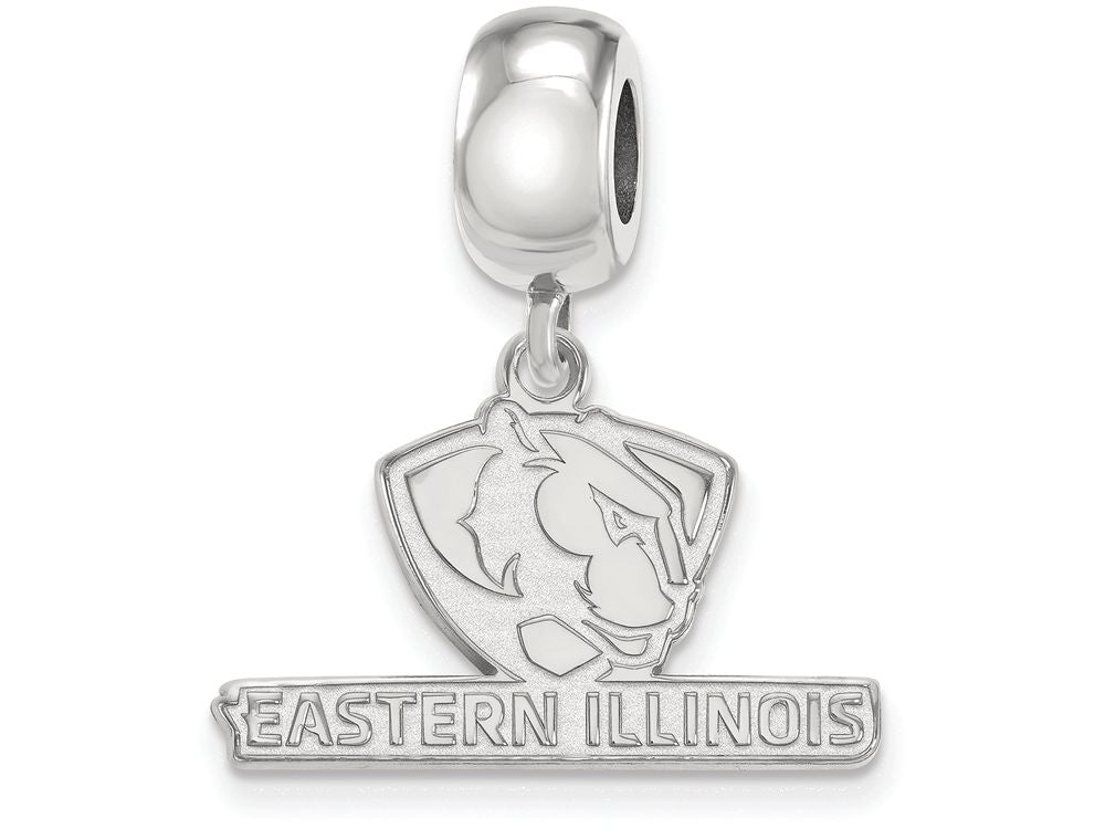 LogoArt Sterling Silver Eastern Illinois University Bead Charm Charm Small Dangle Bead Charm