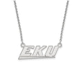 LogoArt Sterling Silver Eastern Kentucky University Small Pendant Necklace