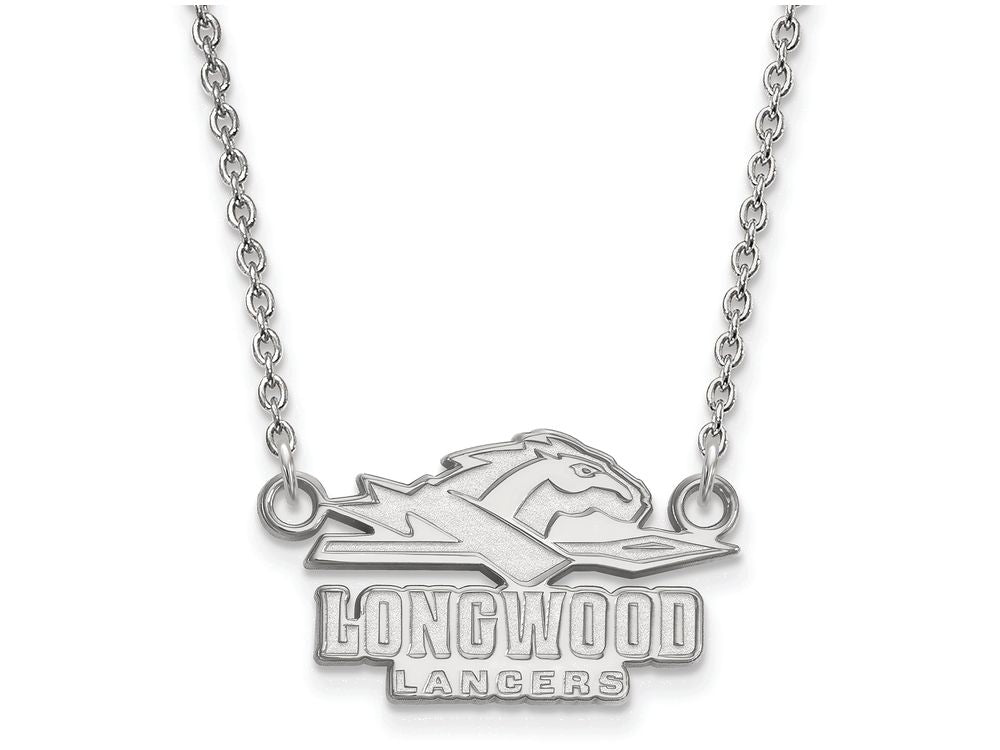LogoArt Sterling Silver Longwood University Small Pendant Necklace