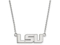 LogoArt Sterling Silver Louisiana State University Small Pendant Necklace