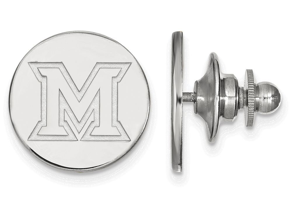 LogoArt Sterling Silver Miami University Lapel Pin