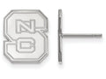LogoArt Sterling Silver North Carolina State University Small Post Earrings