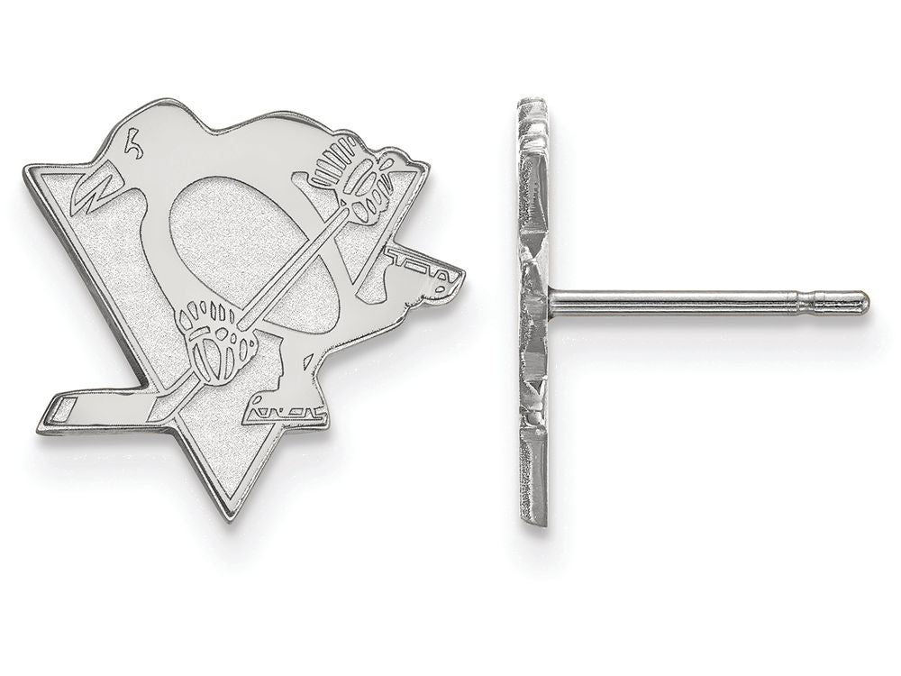 LogoArt Sterling Silver Pittsburgh Penguins Small Post Earrings