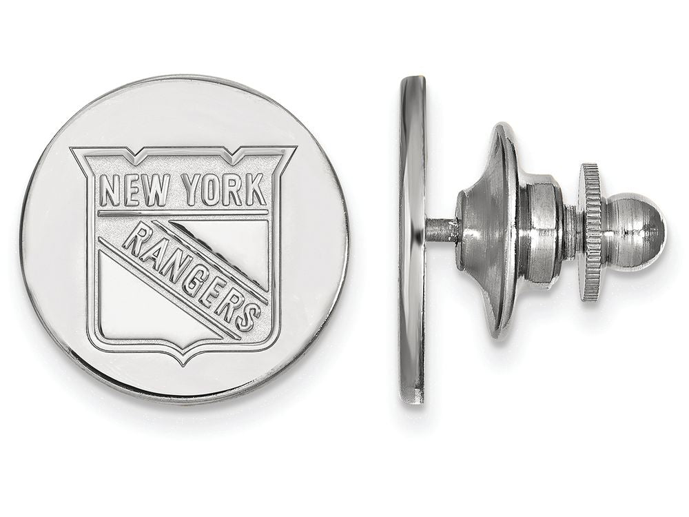 LogoArt Sterling Silver New York Rangers Lapel Pin
