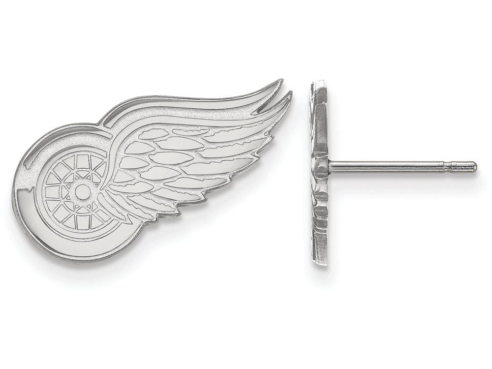 LogoArt Sterling Silver Detroit Red Wings Small Post Earrings