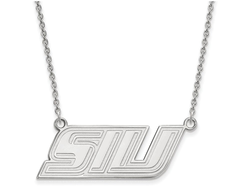 LogoArt Sterling Silver Southern Illinois University Small Pendant Necklace